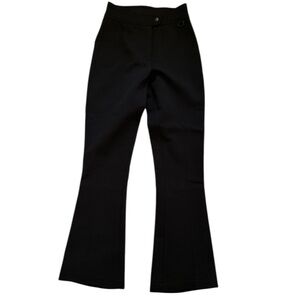 Vintage Ski/Snow Pants Black w/Stirrups Made in USA Nylon Wool Size 6 Long